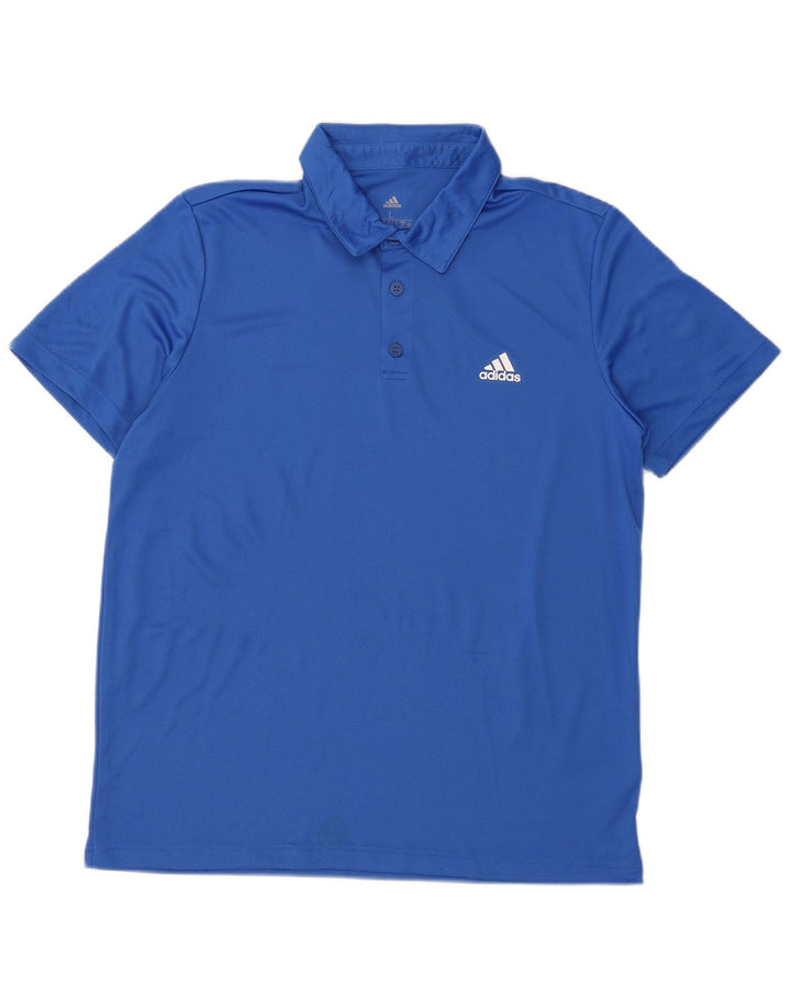 Мужская рубашка поло Adidas Aeroready, большая синяя полиэстер