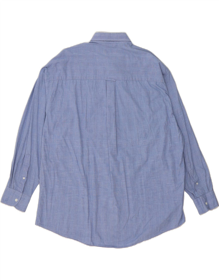 CHAPS Mens Shirt Size 17 1/2 XL Blue Cotton Vintage Chaps and Second-Hand Chaps from Messina Hembry 