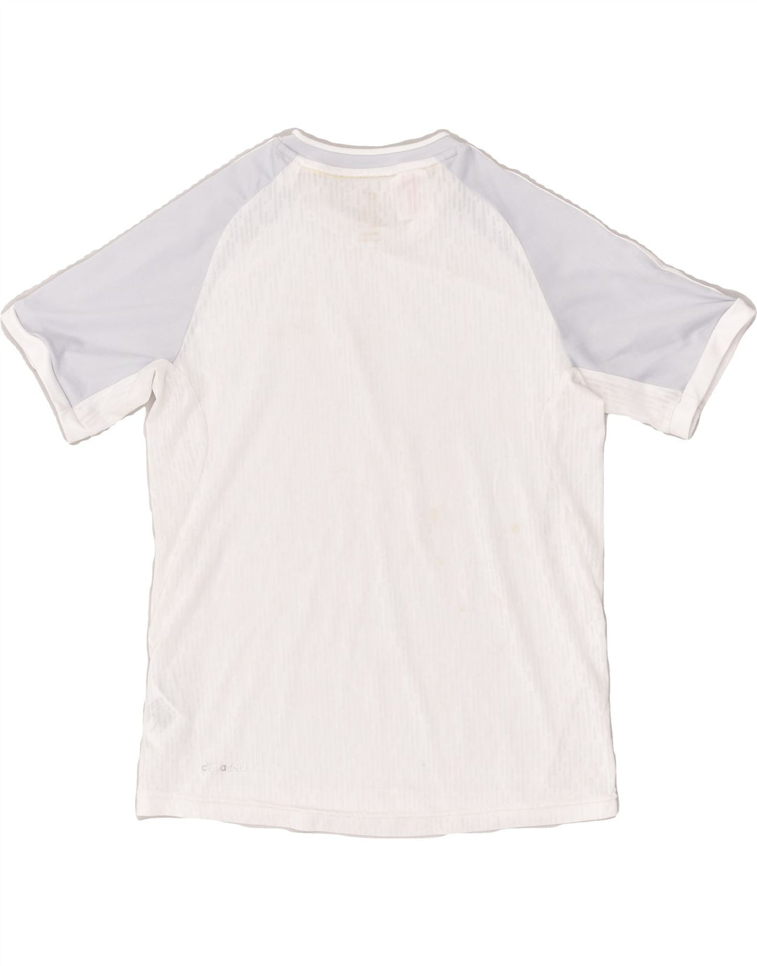 ADIDAS Boys Jersey Top 11-12 Years White Colourblock Polyester | Vintage Adidas | Thrift | Second-Hand Adidas | Used Clothing | Messina Hembry 