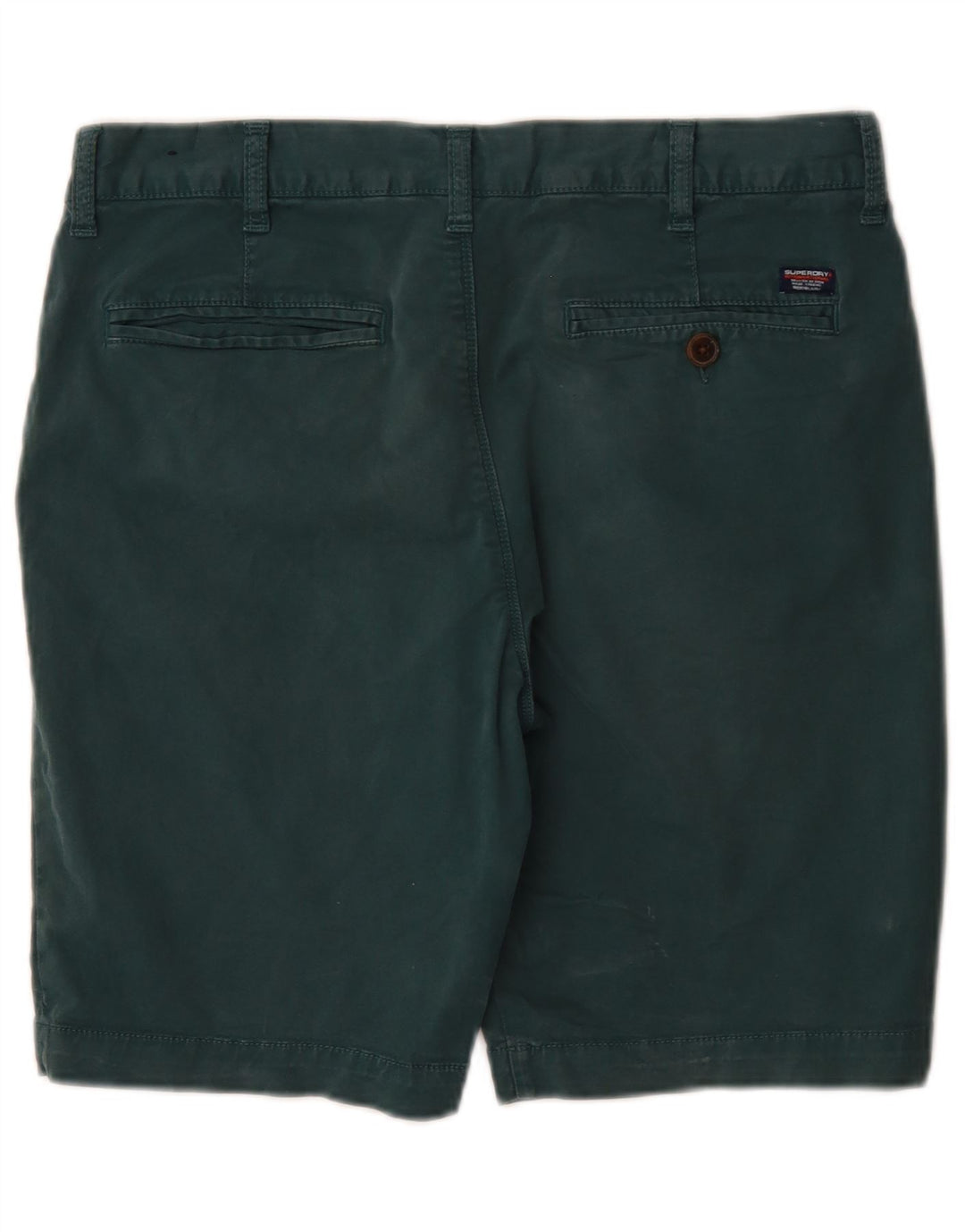 Мужские шорты чинос Superdry Regular W32, хлопок среднего зеленого цвета