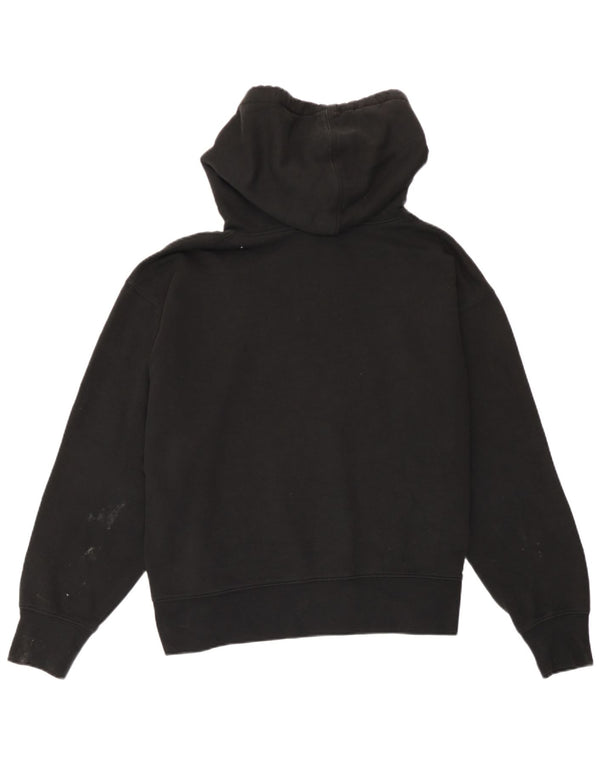 Женский джемпер с капюшоном Zara UK 14 среднего размера, черный, хлопок