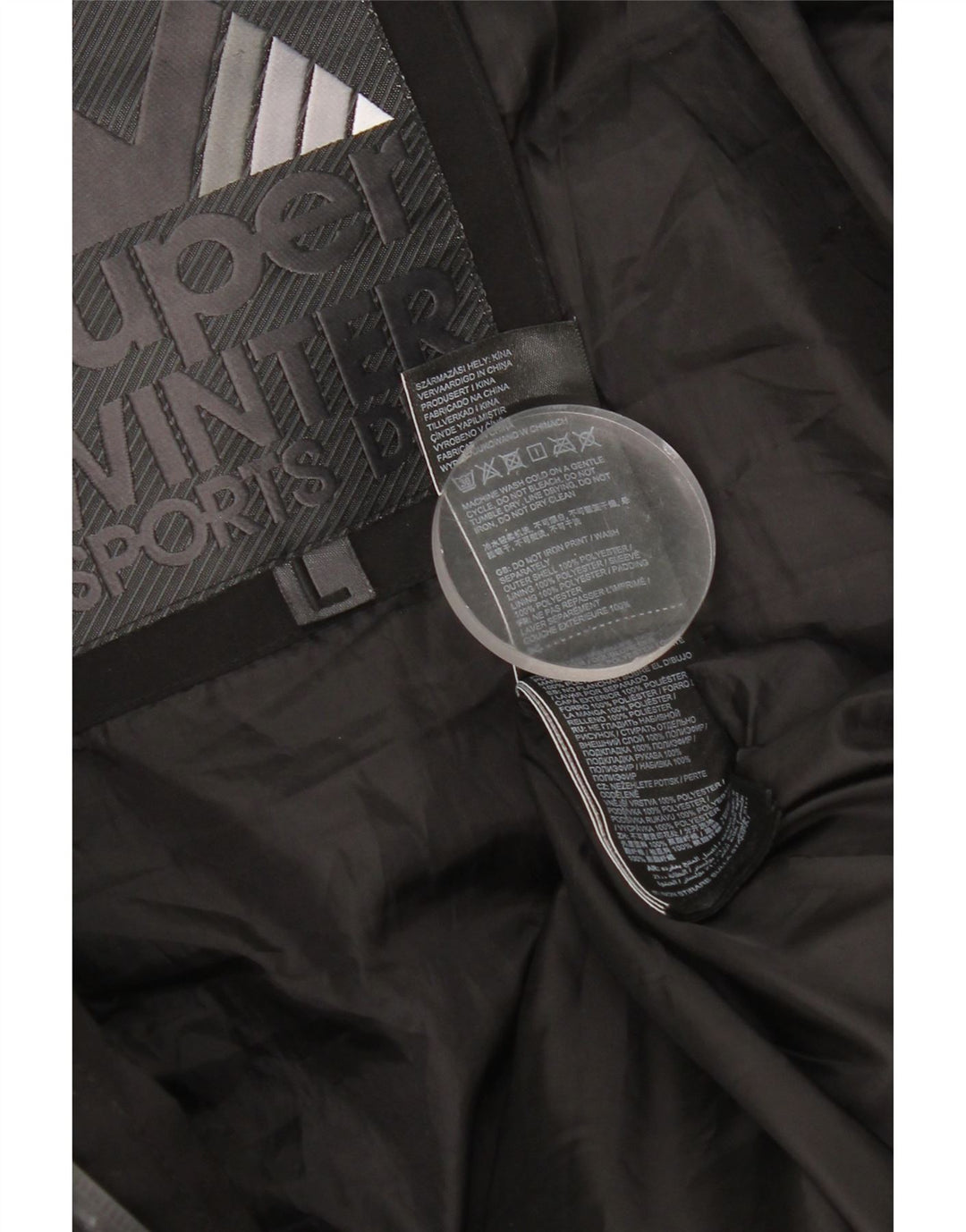 Мужская утепленная куртка с капюшоном Superdry UK 40, большой черный полиэстер