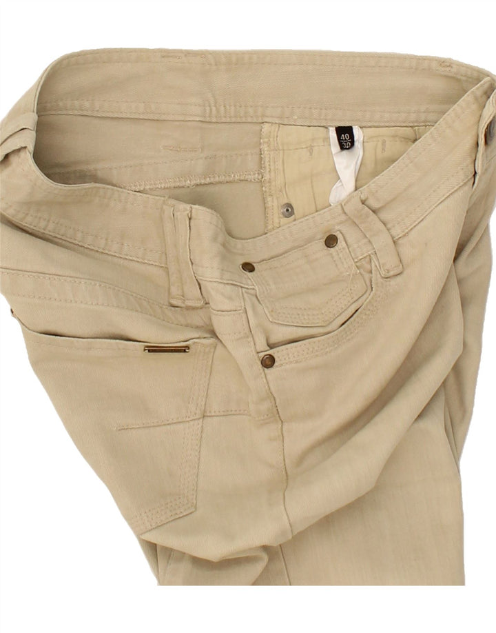 MASSIMO DUTTI Womens Slim Casual Trousers EU 40 Medium W30 L30 Beige Vintage Massimo Dutti and Second-Hand Massimo Dutti from Messina Hembry 
