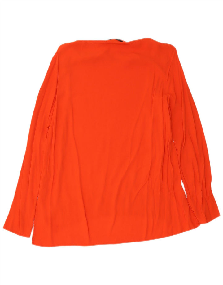 Женская блузка Zara Top UK 14, большая красная вискоза