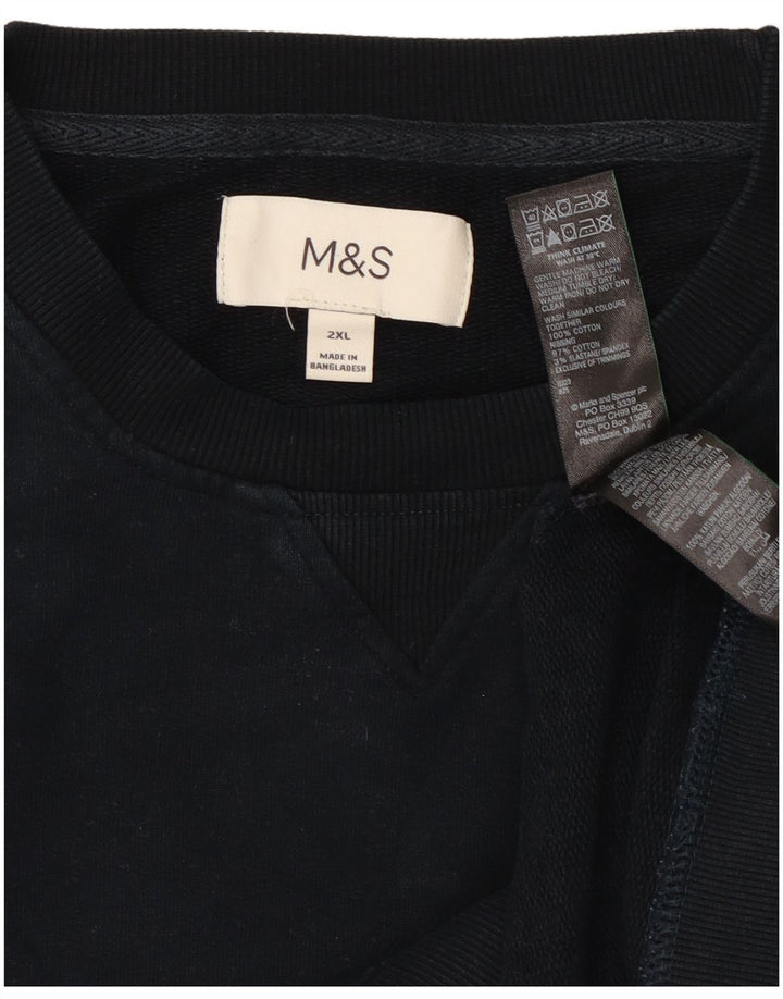 Мужской свитер Marks & Spencer 2XL, темно-синий, хлопок