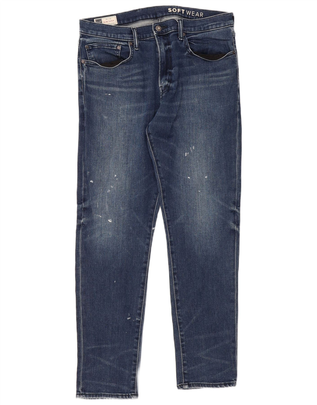 Мужские узкие зауженные джинсы Gap W36 L32, синие, хлопок