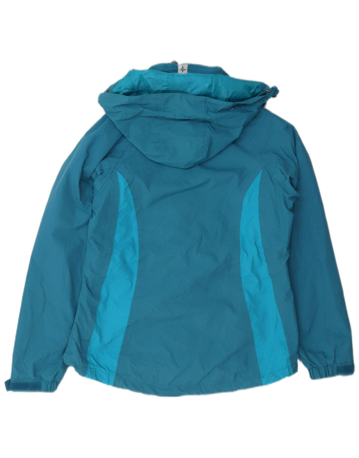 Женская дождевик с капюшоном Mountain Warehouse Isoory UK 12, нейлон среднего синего цвета