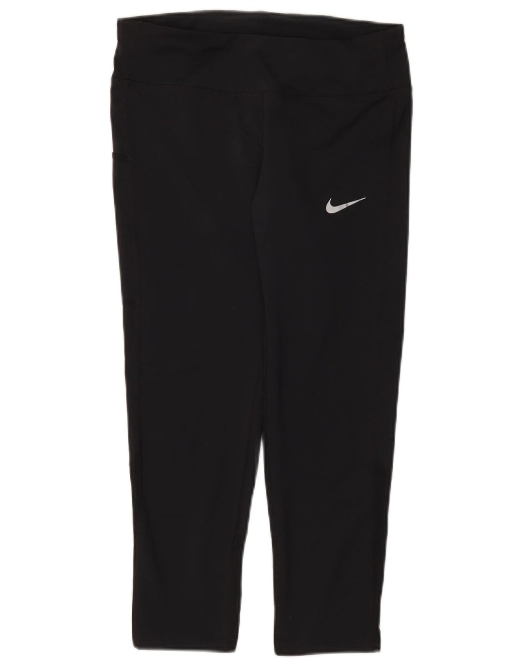 Женские леггинсы-капри Nike Dri Fit UK 8, маленькие черные из полиэстера