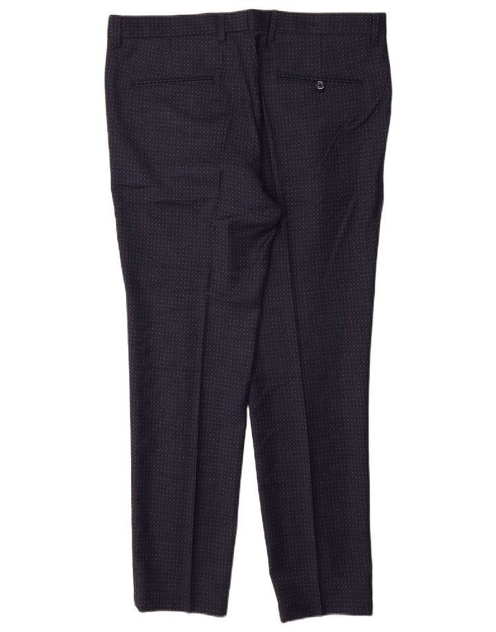 Мужской костюм-двойка John Barritt IT 52/54 XL W36 L31 Темно-синий с геометрическим рисунком