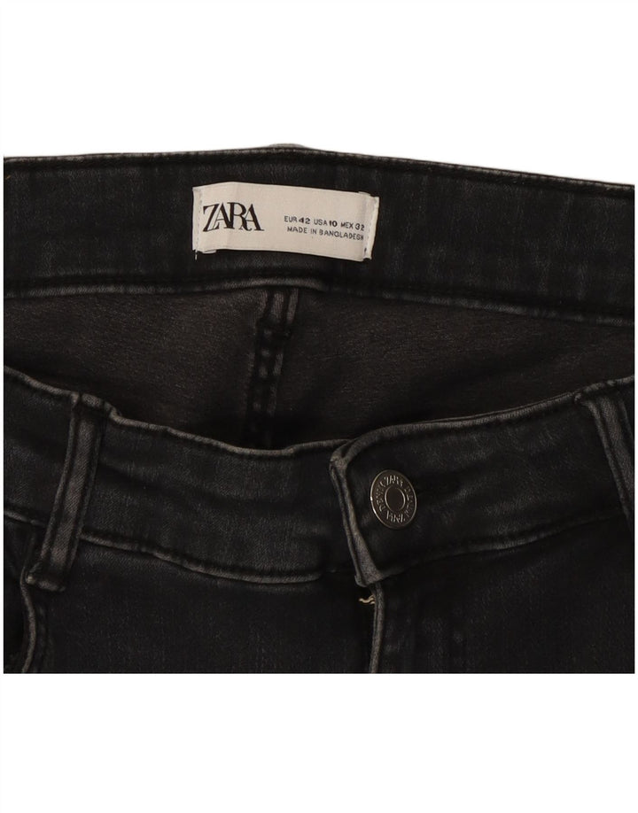 Женские узкие джинсы Zara EU 42, большие W32 L26, черные