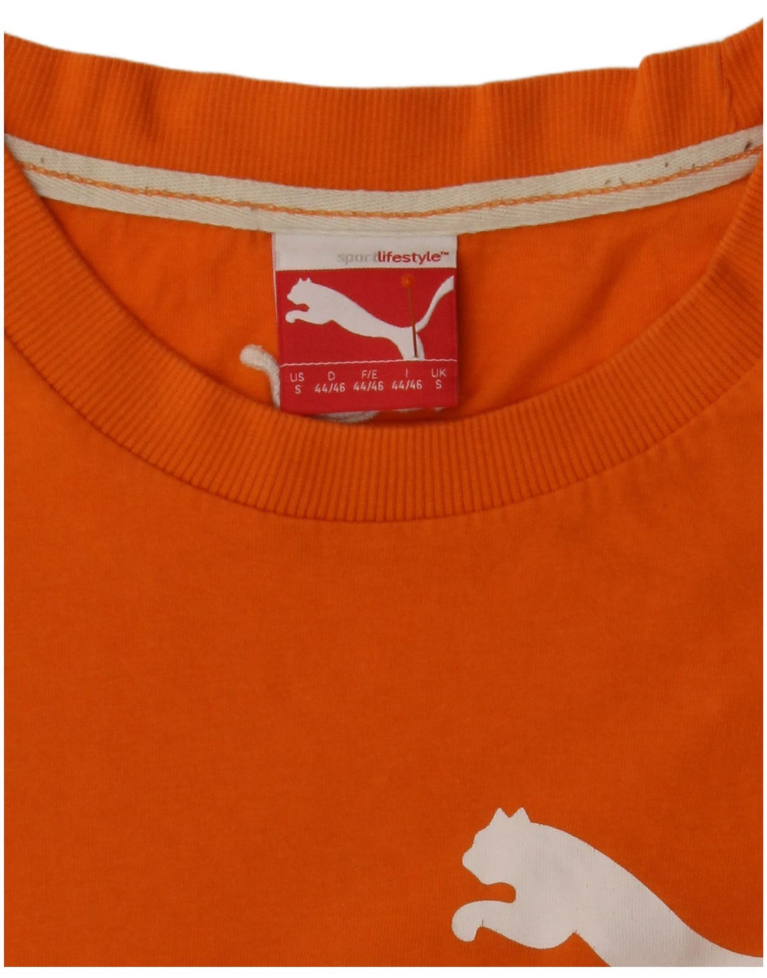 PUMA Mens Graphic T-Shirt Top Small Orange