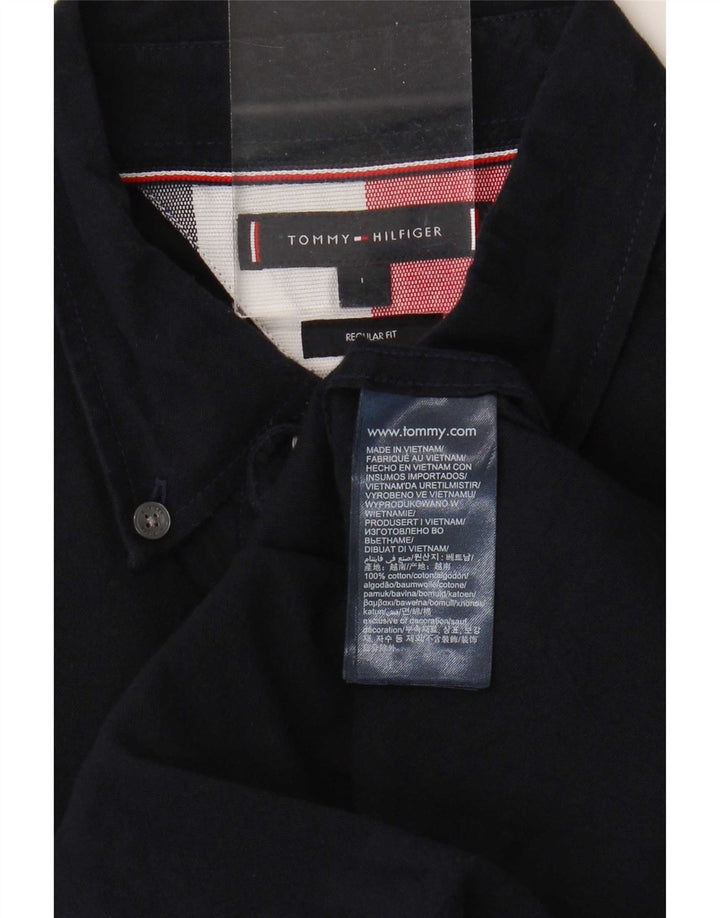 Мужская рубашка стандартного кроя Tommy Hilfiger, темно-синяя, хлопковая