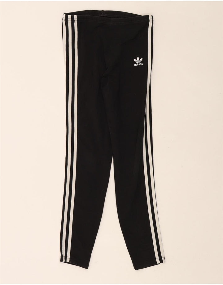 ADIDAS Girls Leggings 12-13 Years  Black