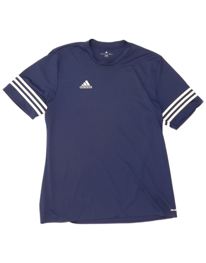 Adidas Мужская футболка Climalite Top XL Темно-синий полиэстер