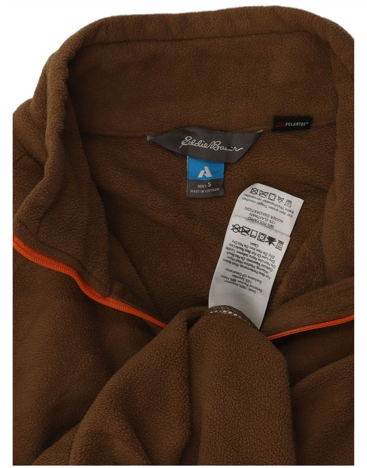 Мужской флисовый джемпер с воротником на молнии Eddie Bauer, маленький бежевый, полиэстер