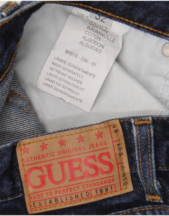 Мужские прямые джинсы Guess W32 L32 темно-синие, хлопок