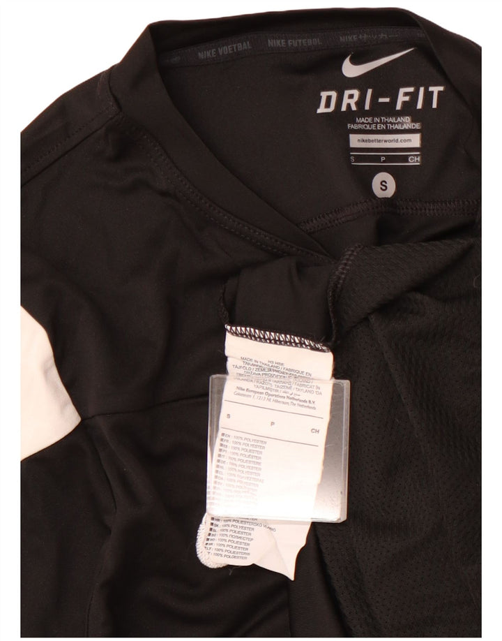 Мужская футболка NIKE, маленький черный полиэстер с цветными блоками, спортивная