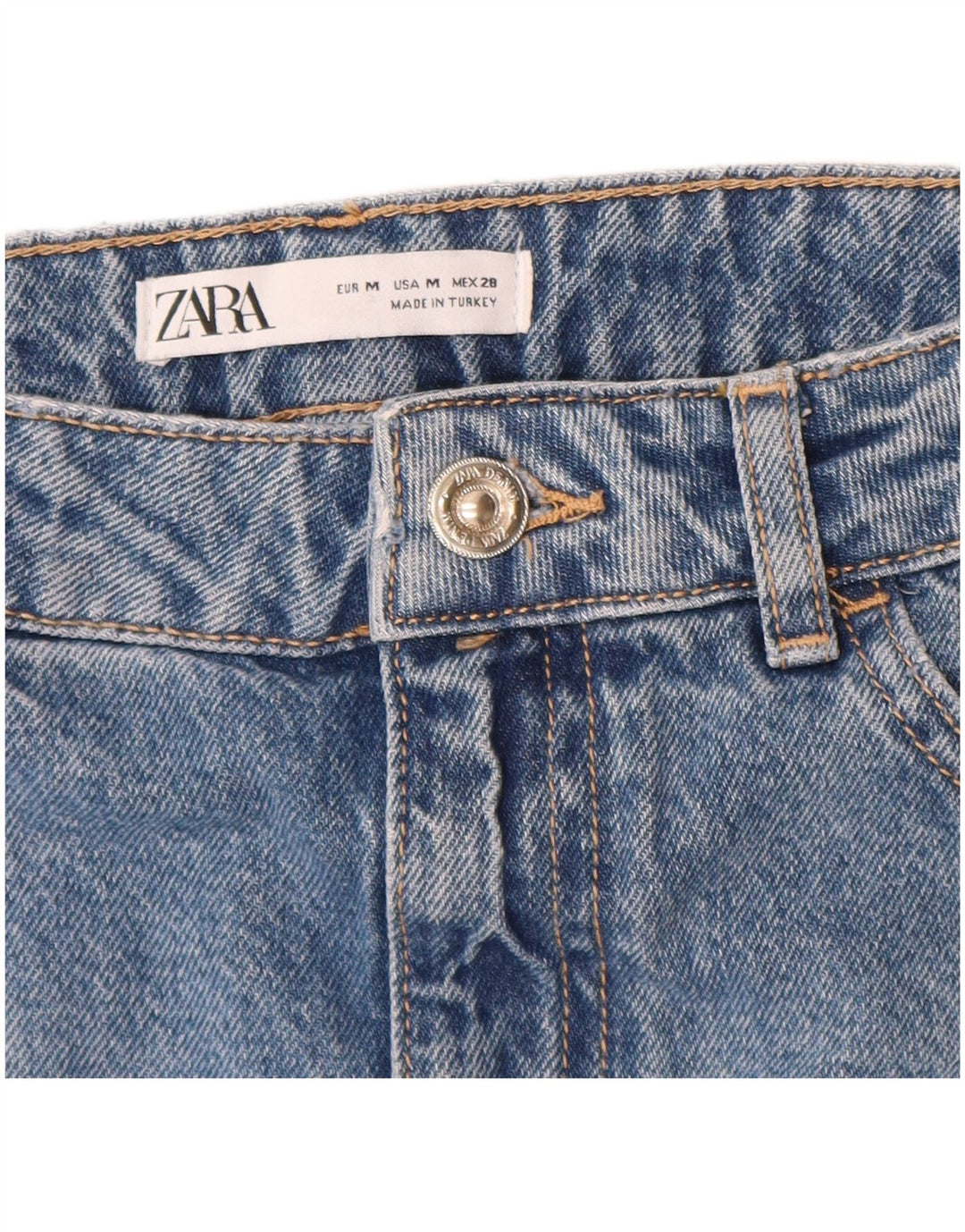 Женская джинсовая юбка Zara Medium W28 Синяя