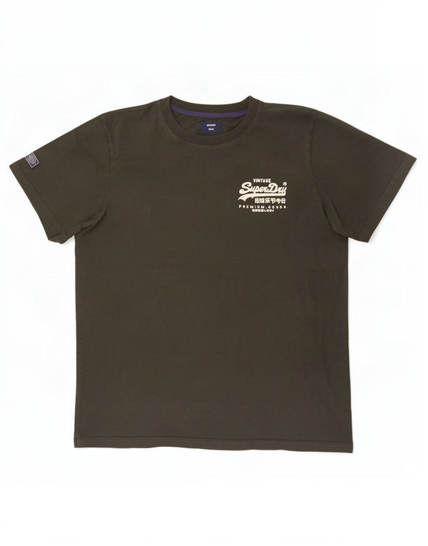 Мужская футболка с рисунком Superdry 3XL, зеленый хлопок