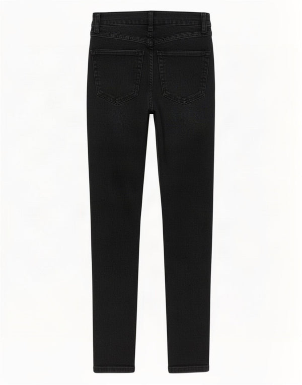 Женские потертые джинсы скинни Topshop W26 L27, черный хлопок