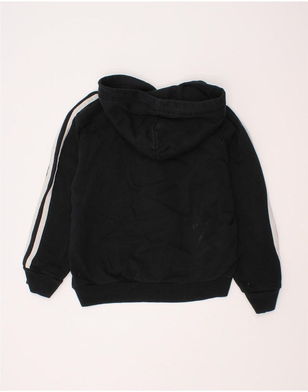Adidas Boys Zip Hoodie Sweater 7-8 Years Black Cotton