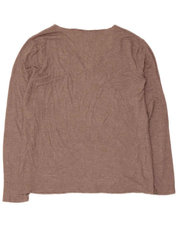 Женская блузка Zara Top UK 14, большая коричневая вискоза