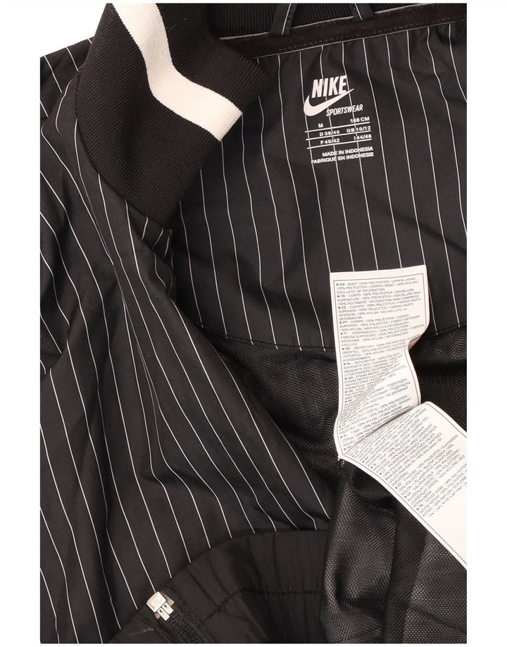 Женская спортивная куртка Nike UK 10/12, средний черный полиэстер в тонкую полоску