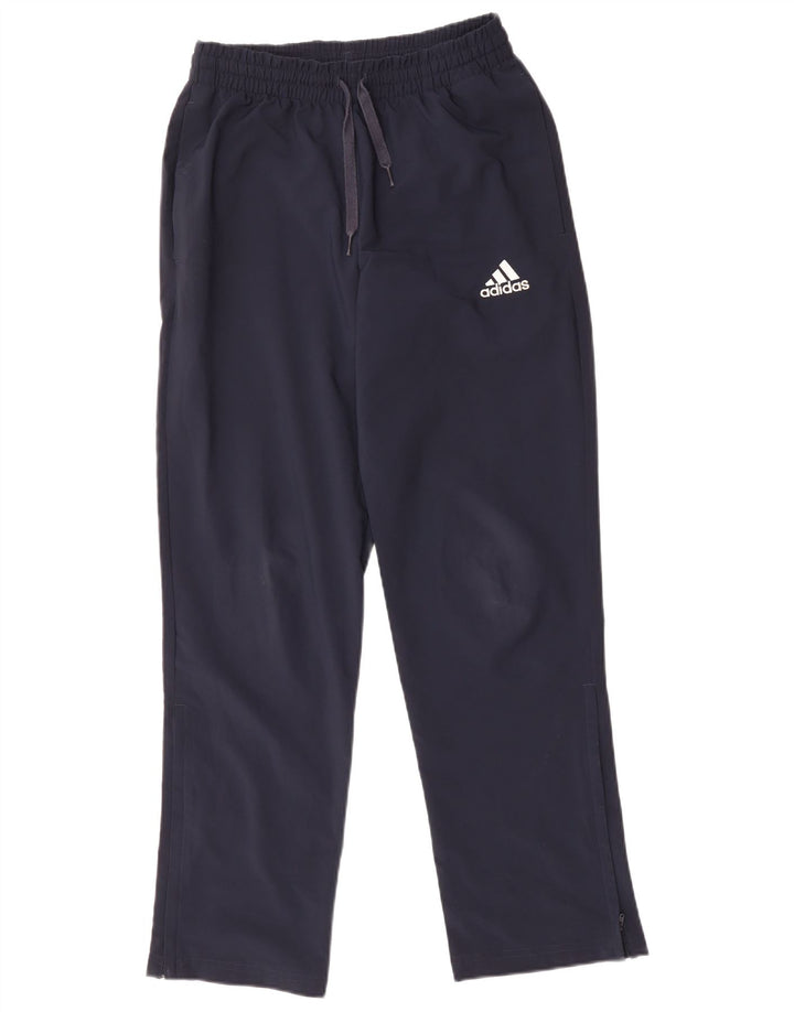ADIDAS Mens Tracksuit Trousers Small  Navy Blue Polyester