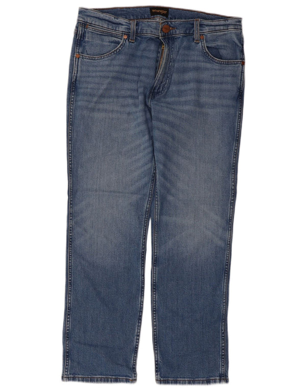 Мужские прямые джинсы Wrangler Greensboro Regular W34 L30, синий хлопок
