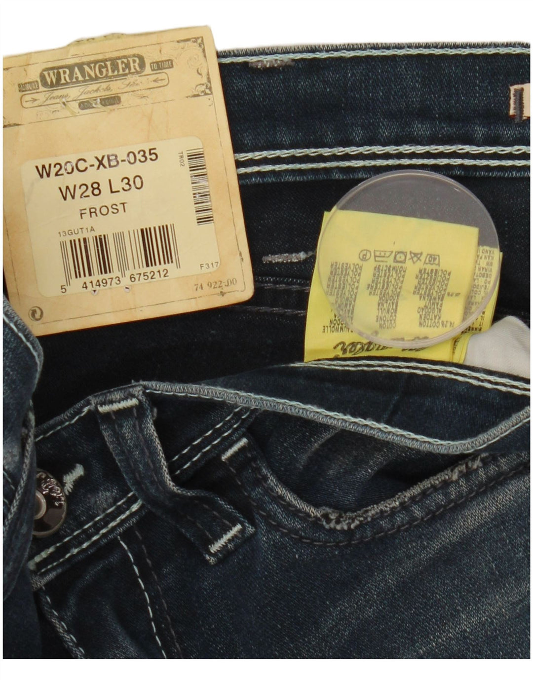 Женские узкие джинсы WRANGLER Stokes W28 L30, темно-синий, хлопок