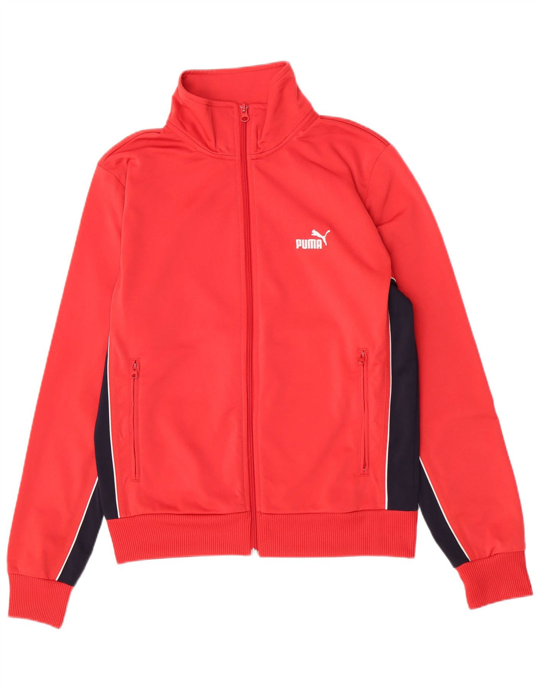 Мужской спортивный костюм Puma, верхняя куртка, средний красный полиэстер с цветными блоками
