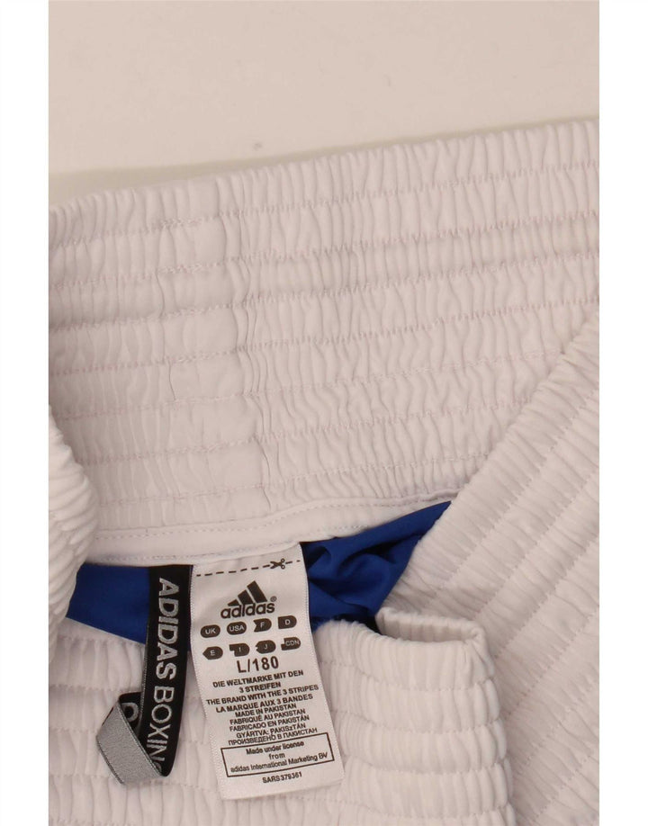 Мужские боксерские спортивные шорты Adidas, большие синие полиэстер с цветными блоками