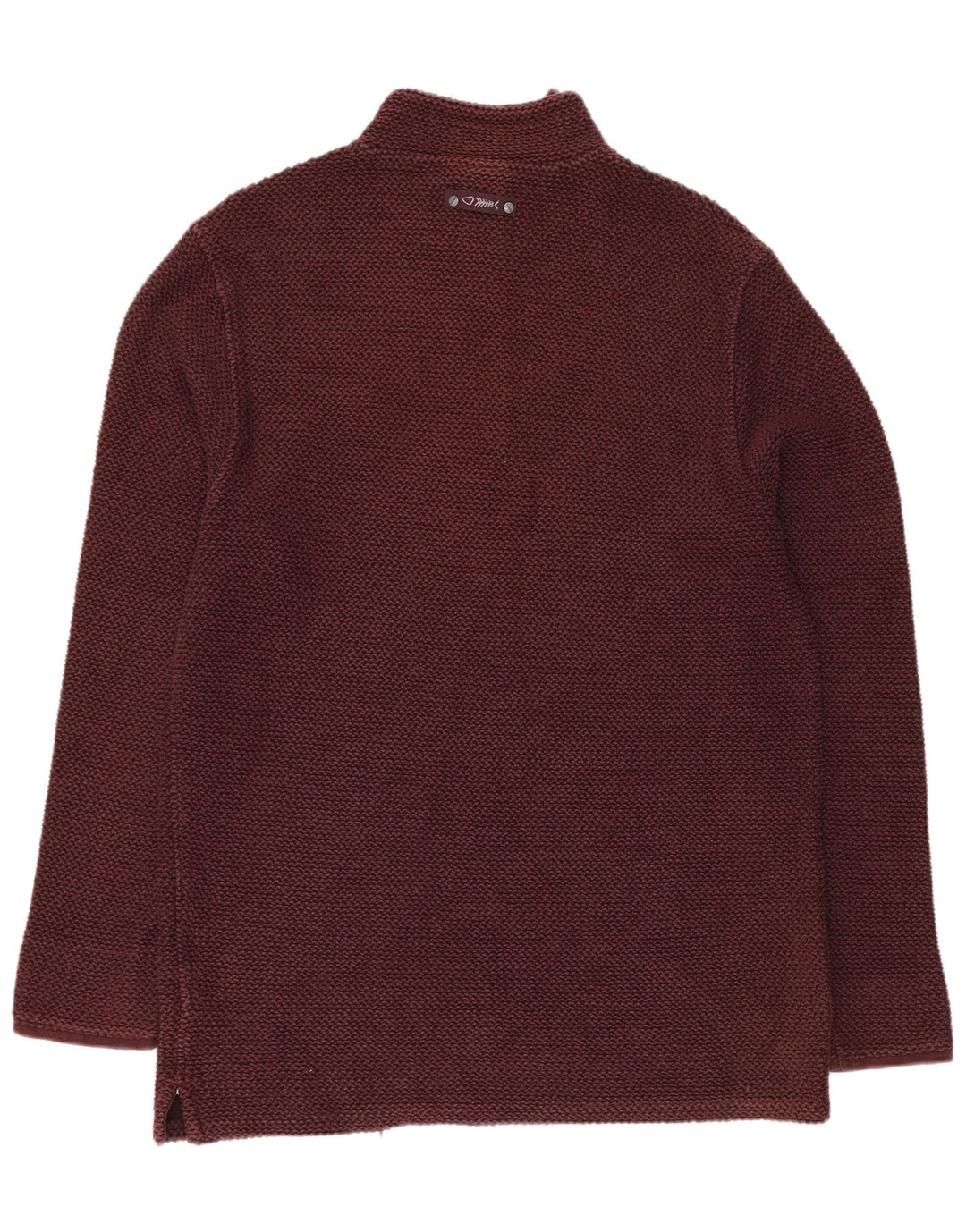 WEIRD FISH Мужской свитшот с воротником на молнии, джемпер XL, бордовый хлопок