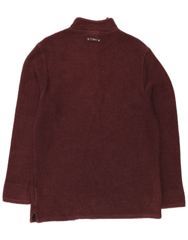 WEIRD FISH Мужской свитшот с воротником на молнии, джемпер XL, бордовый хлопок