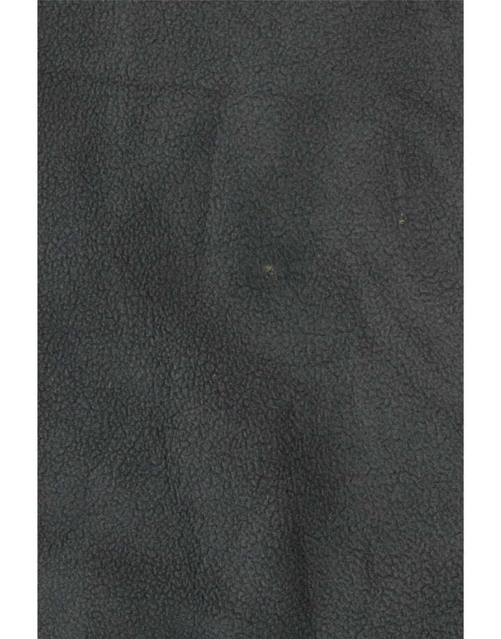 VINTAGE Мужской флисовый джемпер на пуговицах XL, серый полиэстер с цветными блоками