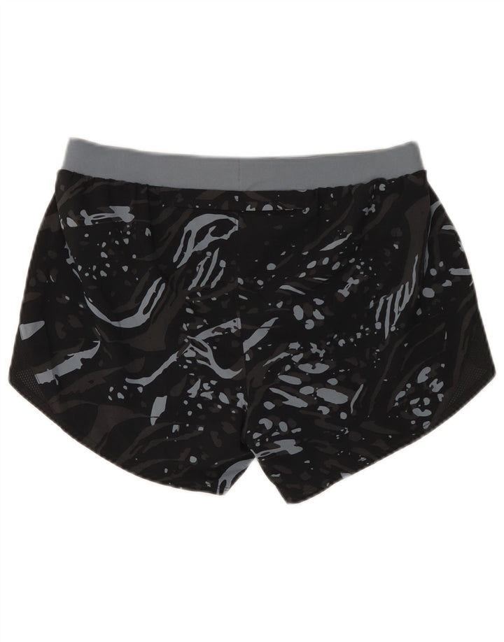 Женские спортивные шорты Under Armour UK 14, средние черные пятнистые полиэстеровые шорты