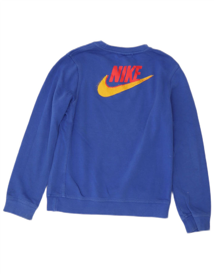 Джемпер с рисунком Nike для мальчиков, 12–13 лет, большой синий, хлопок