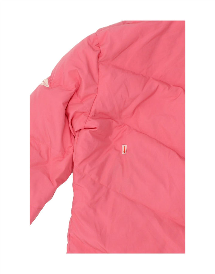 CHAMPION Girls Padded Jacket 11-12 Years Large Pink Polyester Vintage Champion and Second-Hand Champion from Messina Hembry 