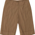 MOSSIMO Womens Stretch Chino Shorts US 2 XS W28 Beige Pinstripe Polyester Vintage Mossimo and Second-Hand Mossimo from Messina Hembry 