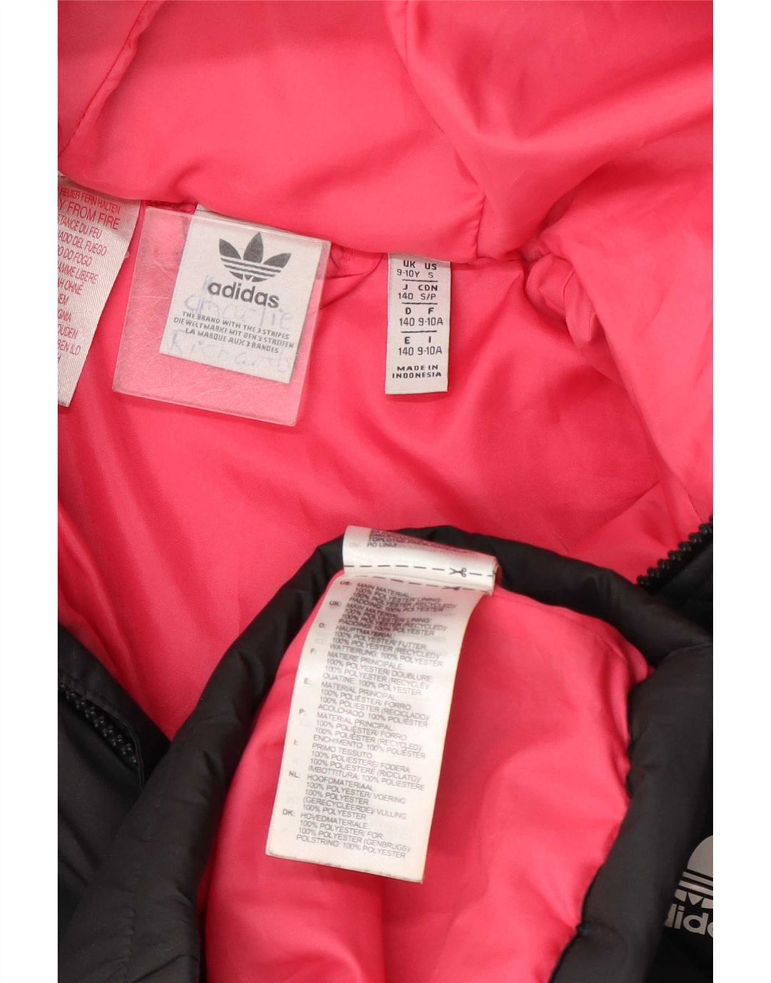 Утепленная куртка Adidas с капюшоном для девочек 9-10 лет, серый полиэстер