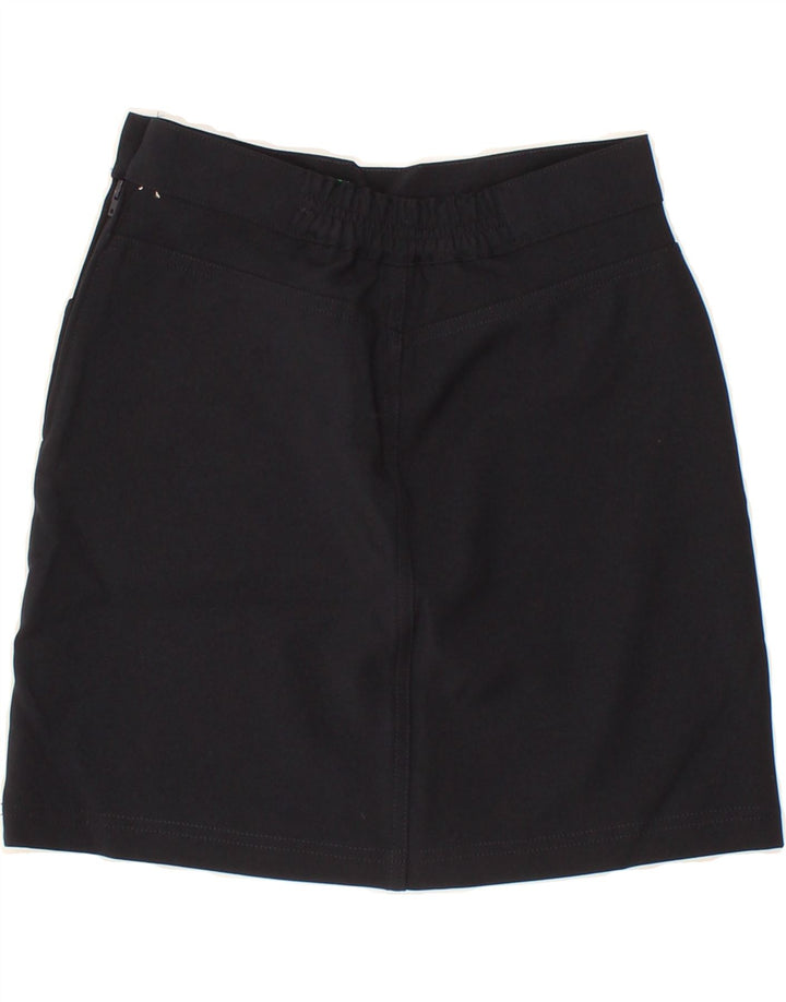 BENETTON Girls A-Line Skirt 9-10 Years W24 Black Polyester Vintage Benetton and Second-Hand Benetton from Messina Hembry 