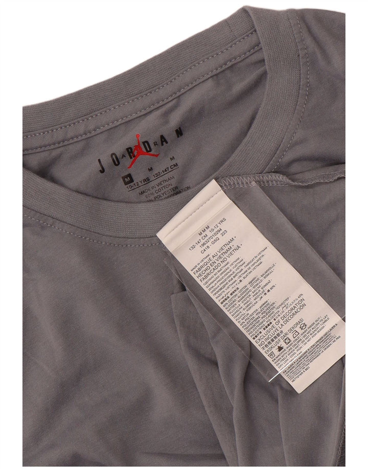 Футболка JORDAN для мальчиков, топ 10–11 лет, средний серый хлопок с принтом тай-дай