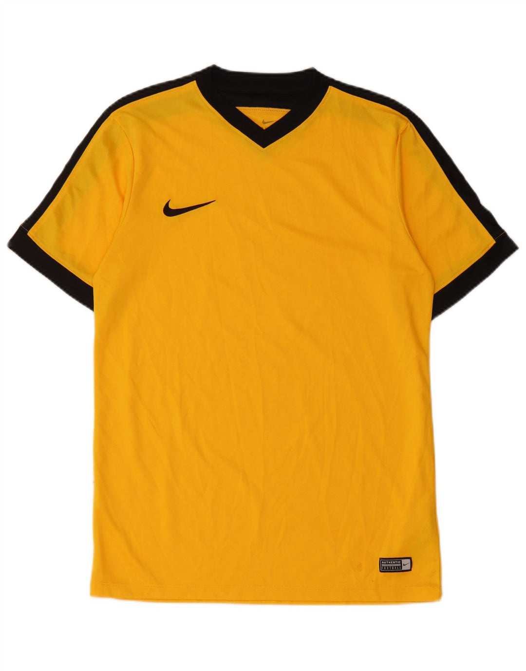 Мужская футболка Nike Dri Fit Верх среднего желтого цвета из полиэстера с цветными блоками