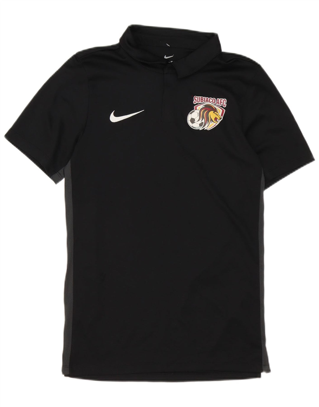 Мужская рубашка-поло с графическим рисунком Nike Dri Fit, маленькая черная, с цветными блоками