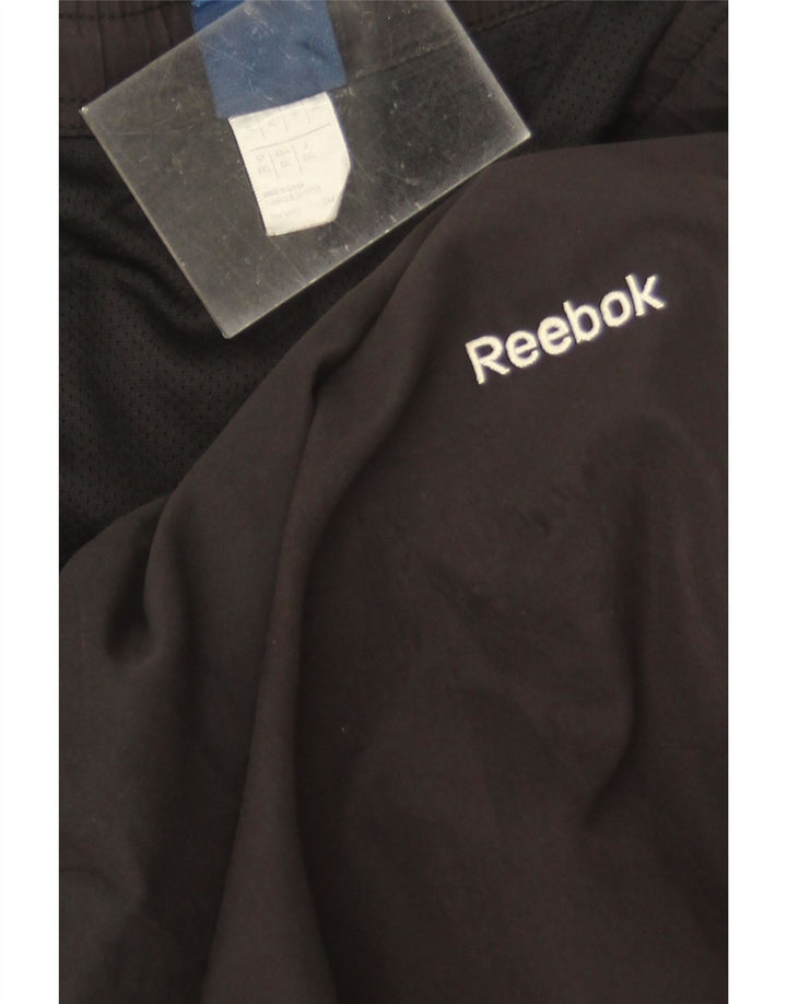 Мужские спортивные брюки Reebok XL, черные, полиэстер с цветными блоками