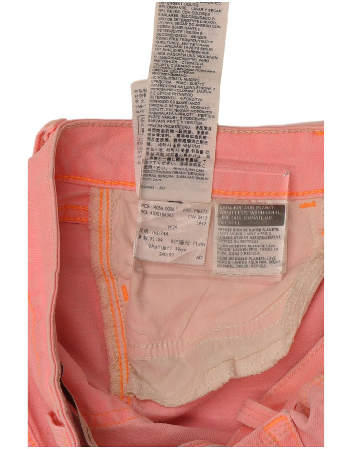 Женские укороченные джинсы скинни LEVI'S W29 L25, розовый хлопок