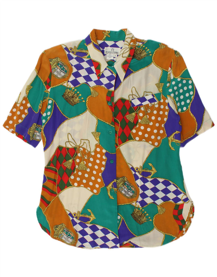 Блузка-рубашка женская FIORELLA RUBINO UK 14, средний разноцветный пэчворк