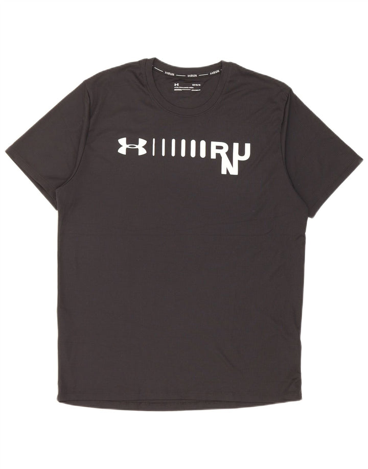 Мужская футболка с графическим принтом Under Armour, большой черный полиэстер