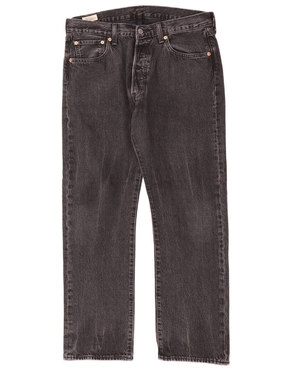 Мужские прямые джинсы Levi's 501 W34 L30, черный хлопок