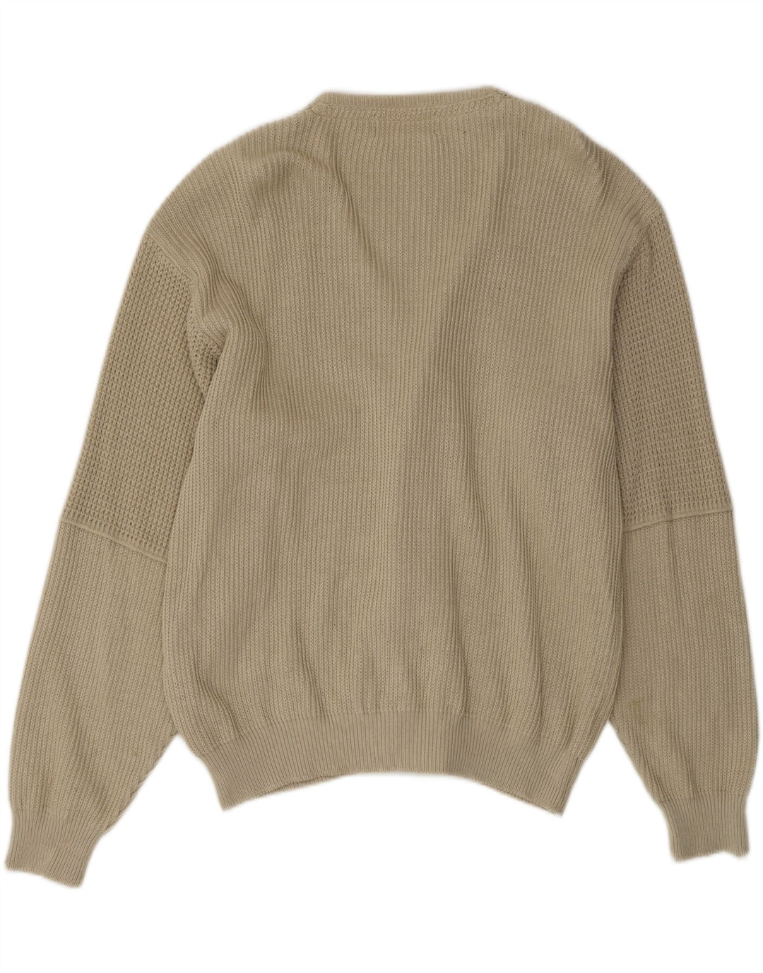 VINTAGE Mens Cardigan Sweater Large Beige Cotton Vintage Vintage and Second-Hand Vintage from Messina Hembry 